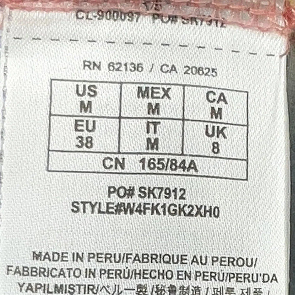 Guess Pink Tropical Pineapple Sheath Fitted Stretchy Bodycon Dress Size Medium M - Picture 6 of 8